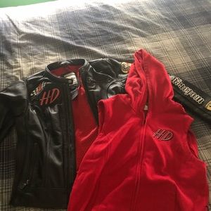 Harley Davidson Leather riding jacket.